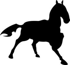Horse Making A Pose Silhouette Vinyl Svg File, Free Vectors File